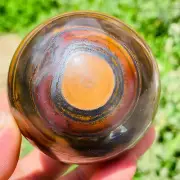 530g Natural Red Tiger's Eye Jasper Quartz Sphere Crystal Ball Specimen Healing