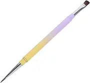 PACKOVE Nail Powder Brush Tool Double-ended Nail Art Brush Lipstick Applicator for Diy Professional Use