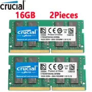Crucial DDR4 32GB 2x16GB 2666MHz PC4-21300 SODIMM 260-Pin Laptop Memory Kit-