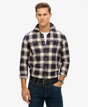 Merchant Linen Check Shirt | Navy Check