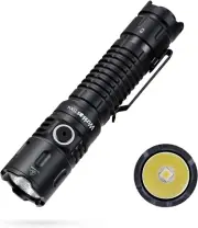 TD04 Rechargeable Torch, Max 3000Lumen Tactical Flashlight Super Bright, 295M Lo