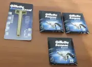 Gillette Sensor Excel Razor and Blade Refill Cartridges 30 Razors New Unopened
