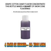 GRAPE COTTON CANDY MIX Snow CONE/SHAVED ICE Flavor QUART #1 CONCESSION
