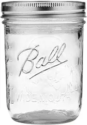 Ball Wide Mouth Glass Mason Jars with Lids and Bands, Used for Canning, Pickling, Juice, Jam, Jelly, Pint Size 16 Ounce (Pack of 8)