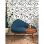 Hand Drawn removable wallpaper geometric flowers floral shapes Scandinavian