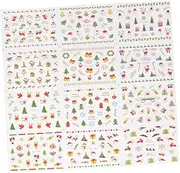 Beavorty Xmas Fingernails Decor Stickers Xmas Nail Decals Winter Nail Decals Holiday Nail Tip Decal Festive Holiday Nail Art Manicure Pastes Nail Art Decals Nail Art Tip Christmas Decorate