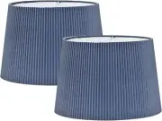 Pleated Lamp Shades, Table Lamp Shades, Set of 2, Handmade Fabric Cloth