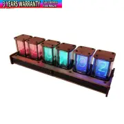 Pseudo Glow Tube Clock Electronic Clock Alarm Announcing Time LED DigitalDisplay