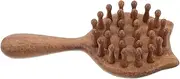 PACKOVE Portable Cat Themed Wooden Scalp Massager Comb Sustainable Wide Tooth Design for Relaxation Stimulates for Home the Go Massage