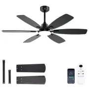Ceiling Fans with Lights, 52 Inch Ceiling Fan with Light and Remote, 3CCT Dim...