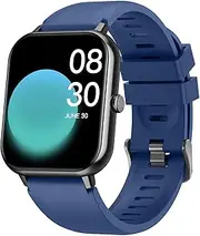 Smart Watch for Women Fitness Tracker: Blue Smartwatch with Bluetooth Call Blood Oxygen Blood Pressure Monitor Compatible with Android Ios 100+ Sport Modes Heart Rate Step Counter Waterproof Ip67