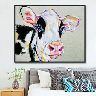 數字油畫彩繪牛DIY油彩畫 手繪塗色丙烯裝飾畫 動物油畫 (3.1折)