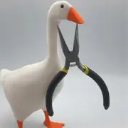 Magnetic Goose Key Holder Cute Home Decor Kawaii Room Office Table Desk Decor Aesthetic Funny Sculp White