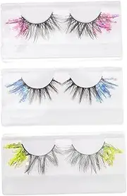 WRITWAA Fluffy Glitter Eyelashes Extensions 3 Pairs False Lashes for Women Instantly Enhance Your Eyes