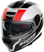 Nolan N80-8 Mandrake N-Com Helmet, black-white-red, Size 2XS 53 54 for Men Black White Red