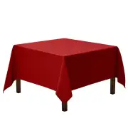 Gee Di Moda Square Tablecloth - 85 x 85 Inch Red Table Cloth for Large Square...