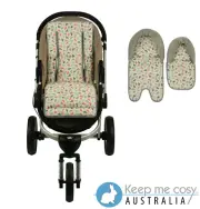 Keep Me Cosy™ Pram Liner + Head Support Set - Paper Boat
