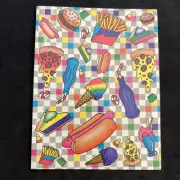 Vintage LISA FRANK Junk Food Pizza Hot Dog Fries Sticker Sheet