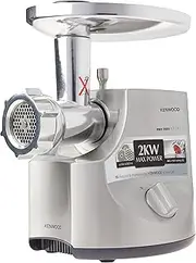 Kenwood Pro 2000W Excel Meat Grinder MG700, Electric Food Mincer and Sausage Maker, Silver