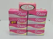 8 Vintage Dove Pink Bath Size & 1 Dove Pink Regular Size Bar Soap NOS