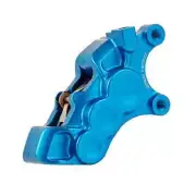 AN 6-Piston Fr Right Brake Caliper 11.8in Blue Dyna Super Glide Custom 06-14