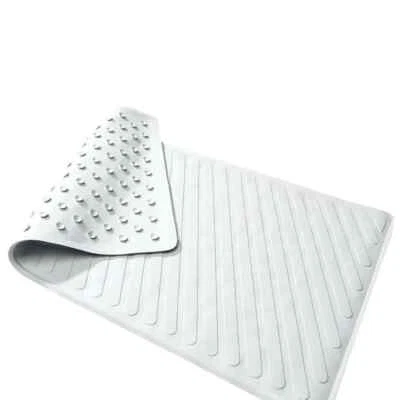 Carex Shower Mat, Non Slip Bathtub Mat Rubber Bath Tub Mat 16" X 28" Beige/White
