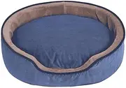 Pet Dog Bed Mat Warming Dog House Soft Material Nest Dogs Baskets Sleeping Warm Kennel for Cat Puppy/Blue/Three Sizes (Size : 55x45x17cm)