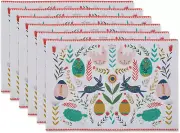 Easter Folk Collection, Kitchen Tabletop, Placemat Set, Easter Folk, 6 Piece