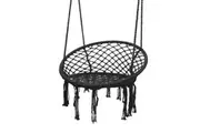 Lifespan Kids Hammock Hanging Swing Chair with Cushions in Black