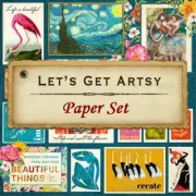 Graphic 45 LET'S GET ARTSY (8 Sheets) 12x12 Paper Collection Journal Scrapbook