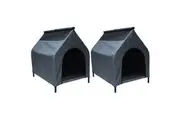 2PK Paws & Claws Elevated Dog/Pets Indoor Outdoor Garden XL House/Kennel/Bed