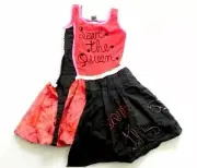 Save the Queen Circus Italian girls Sz 5 - 6 yrs red black dress quirky unique