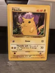 pikachu 58/102 yellow cheeks 1999