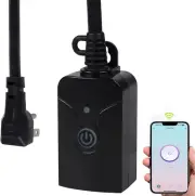 Outdoor Smart Wifi Plug Outlet, Heavy Duty Wi-Fi Timer with One Grounded Outlet