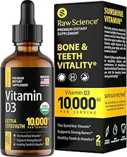 Vitamin D3 Supplement 10000 iu | Vitamin D Liquid Drops for Faster Absorption | Helps Support Strong Bones and Healthy Heart | Mood & Immune Symptom Function | Emulsified High Dose Vitamin D3