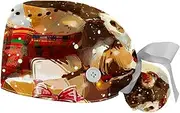 [YTYVAGT] 2-Pc,Gourd-Shaped Working Cap,Fisherman Hat with Buttons and Cotton Sweatband,Christmas Snowman Winter