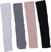 [Garneck] 4 Pair Ultraviolet Sunscreen Gloves Long Cycling Mittens for Sun Protection Black White Light Grey Complexion Durable Sun Mitten