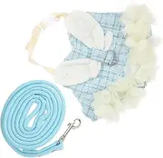 VERDANVERSE Bunny Harness Leash Plush Rabbit Clothing Accessories Decorative Harness for Rabbits Beige Pet Outfit Family Pet Fashion