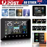 Wireless Digital LCD Indoor Outdoor Weather Station Clock Calendar Thermometer