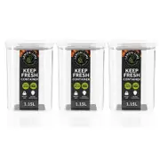 3x Lemon & Lime 1.15L Keep Fresh Food Container Square