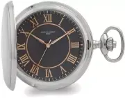Charles Hubert Chrome Finish Grey Dial Quartz Pocket Watch
