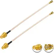 POBADY 2PCS U.FL IPEX to SMA Female Low Loss Coaxial Cable 8" /20CM U.fl/IPEX RG178 RF Coaxial Pigtail Cable for Wireless Routers Mini PCIE Network Cards PCI Wi-Fi WAN Repeater
