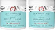 First Aid Beauty - Facial Radiance Pads with Glycolic & Lactic Acids, Daily Exfoliating Pads with AHA that Help Tone & Brighten Skin, Makeup Prep Pads, Compostable for Daily Use, 60 Pads, 2ct