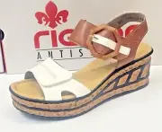 Rieker Womens Rose 76 White Sherry 40