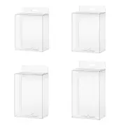 50pcs Transparent Gift Boxes with Hooks Clear Packaging Storage Containers