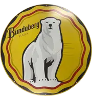 Bundy Bundaberg Rum Metal Bar Sign Round Single Sided 560mm