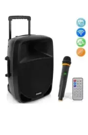 Pyle 1200W Bluetooth PA Speaker Rechargeable w/ Wireless Mic & USB Interface