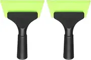 HARFINGTON 2pcs Squeegee 5 Inch Long Auto Water Blade Shower Squeegee with Non-Slip Handle for Car Windshield Window Cleaner Glass Door, Green