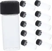 KAILIKETIY 12pcs Bottled Clear Test Vials Dropper Bottles Liquids Containers with Lids Squirt Refillable Air Conditioner Epoxy Mini Spray Chain Link Fence Accessories Cups Crystal Glass White