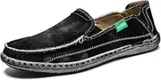 [SONLLEIVOO] Men's Slip on Deck Shoes Loafers Canvas Boat Shoe Non Slip Casual Loafer Flat Outdoor Sneakers Walking